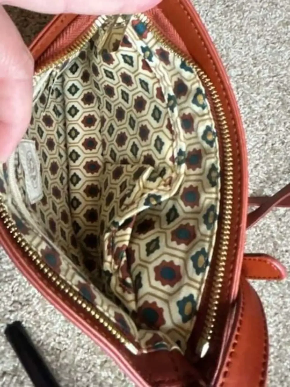 Spartina 449 Brown Leather Crossbody Bag